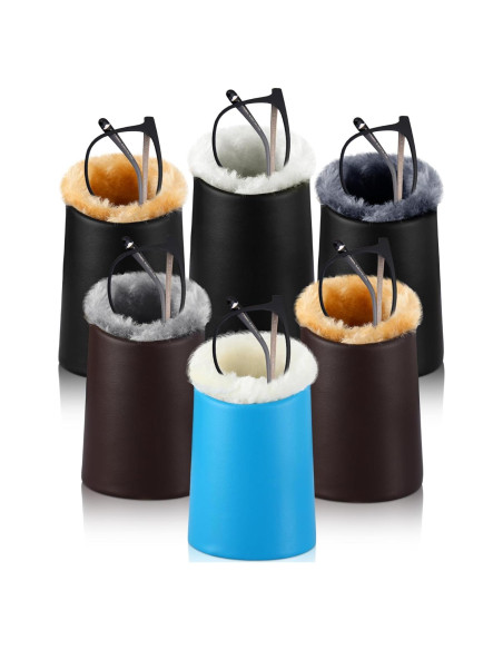 Soporte de Gafas Weewooday 6 Piezas Cuero y Felpa Soporte de Gafas Weewooday 6 Piezas Cuero y Felpa