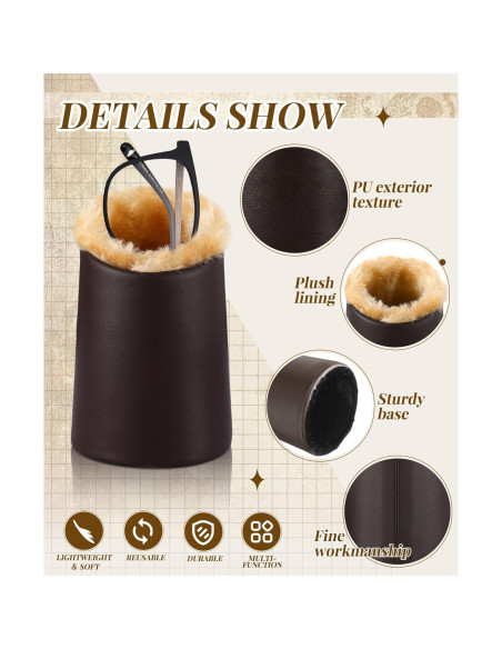 Soporte de Gafas Weewooday 6 Piezas Cuero y Felpa Soporte de Gafas Weewooday 6 Piezas Cuero y Felpa