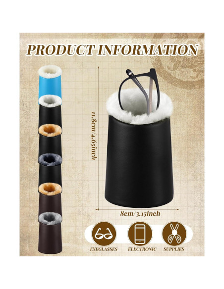 Soporte de Gafas Weewooday 6 Piezas Cuero y Felpa Soporte de Gafas Weewooday 6 Piezas Cuero y Felpa