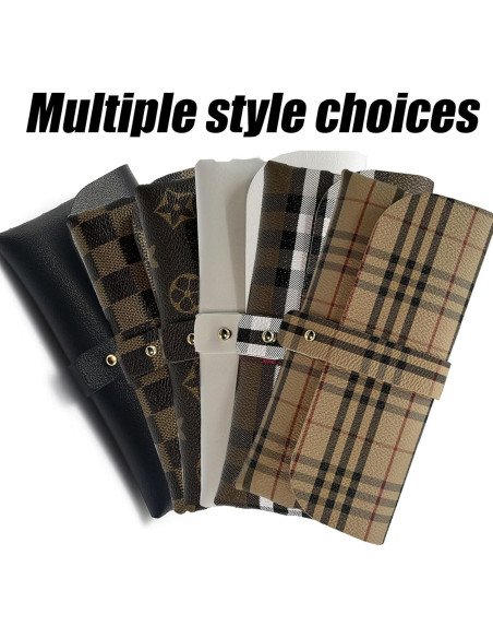 Bolsa de almacenamiento para gafas de cuero unisex negra