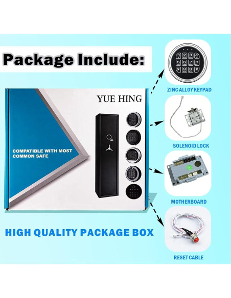 Cerradura de Seguridad Electrónica LEMOORE 020SL Teclado Zinc