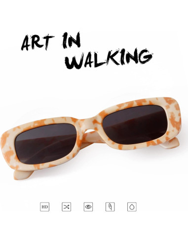 Gafas de sol rectangulares ADE WU unisex retro 90s UV400