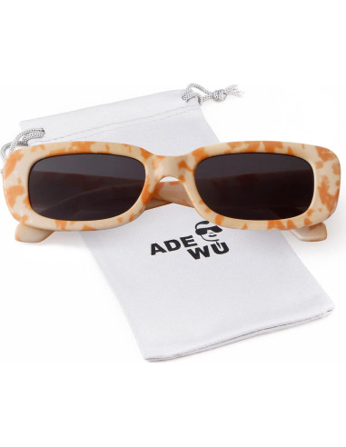 Gafas de sol rectangulares ADE WU unisex retro 90s UV400