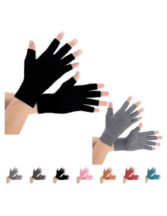 Guantes de Compresión Brace Master 2 Pares L Negro y Gris