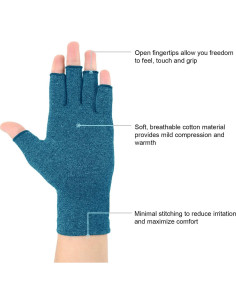 Guantes de compresión Brace Master 2 pares para artritis L 2