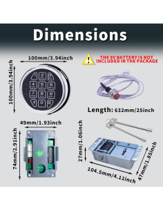 Cerradura Electrónica de Caja Fuerte La Macaza LM-SC019SLM 2