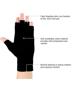 Guantes de Artritis Brace Master 2 Pares Compresión S Negro+Gris 2
