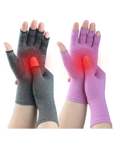 Guantes de Compresión Kecartu para Artritis - 2 Pares Medianos