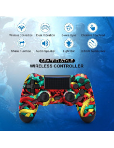 Controlador Inalámbrico MOOGOLE para PS4 y PC - Batería 1000mAh 2