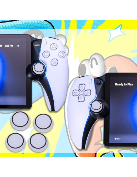 Tapas de agarre para pulgar Sunmike PS Portal - 4 piezas blancas