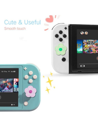 Tapones de Pulgar PERFECTSIGHT Flor Brillante para Switch 6PCS