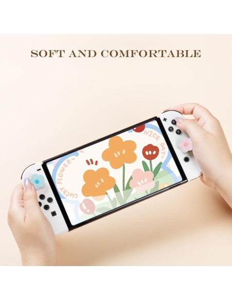 Tapones de Pulgar PERFECTSIGHT Flor Brillante para Switch 6PCS
