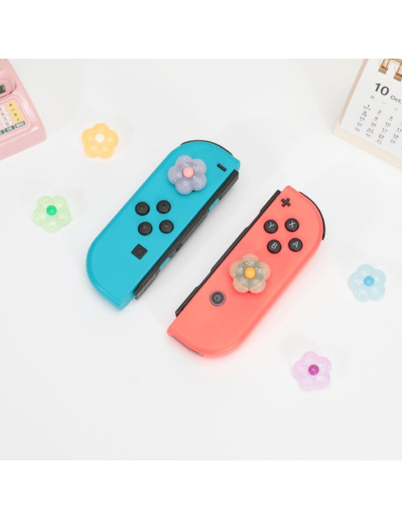 Tapones de Pulgar PERFECTSIGHT Flor Brillante para Switch 6PCS
