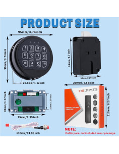 Cerradura Electrónica de Reemplazo WAH LIN PARTS para Caja Fuerte 2