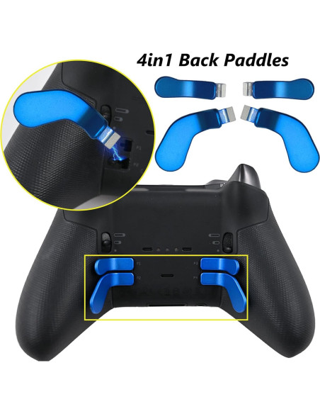 Kit 13 en 1 Paddles Metálicos para Xbox Elite Series 2 Azul