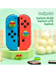 Tapas de agarre DLseego para Switch Joycon - Tortugas verdes 2