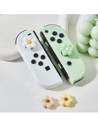 Tapas de agarre para pulgar Cozy Daisy para Nintendo Switch