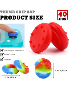 40 Tapas de Silicona para Joystick BeautyMood Multicolor 2