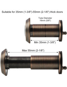 Mirilla para Puerta Earl Diamond Bronce Aceitado 200 Grados 2