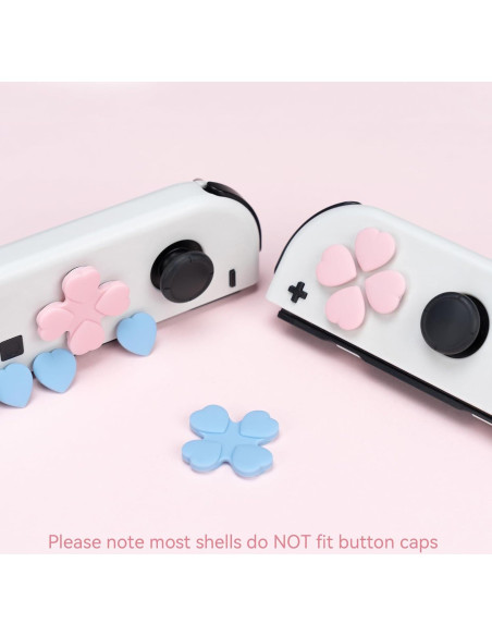 Juego de Tapas de Botones GeekShare para Joy-Con - Rosa y Azul