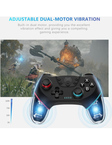 Controlador Inalámbrico Deepdawn para Nintendo Switch Verde