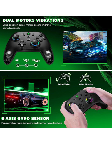 Controlador Pro GAMSINGY para Nintendo Switch y PC - Inalámbrico