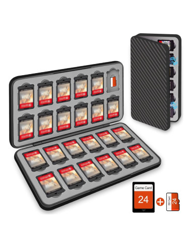 Estuche para Juegos Nintendo Switch AMOACCESSORIES Negro