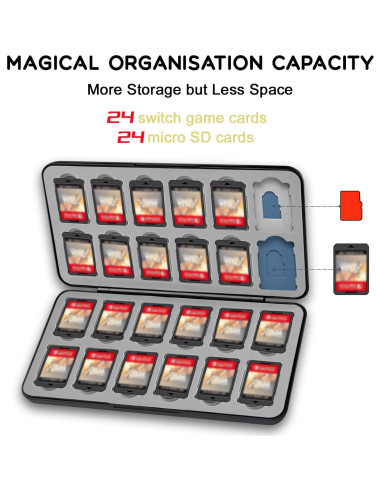 Estuche para Juegos Nintendo Switch AMOACCESSORIES Negro
