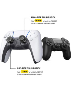 Extensor de Thumbstick YOVDA para PS5/PS4 - 4 Pcs Negro 2