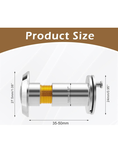 Visor de Puerta BlingKingdom 14mm con Cubierta de Privacidad