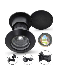 Mirilla de Bronce Sólido Earl Diamond 220 Grados Negro Moderno