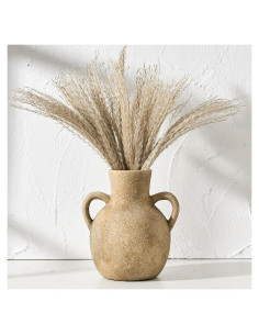 Jarrón de Cerámica SIDUCAL Rústico 18.54 cm 2 Asas Marrón
