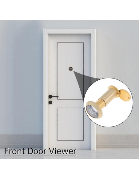 Mirador de Puerta Dorado HOJLKLD 200 Grados con Broca 16mm