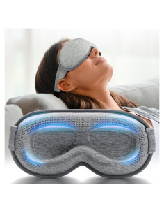 Máscara de Sueño con Peso FACEMOON 3D Gris para Viajes