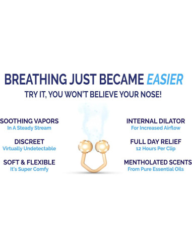 Clip Dilatador Nasal ScentTech 4 Aromas Alivio Congestión