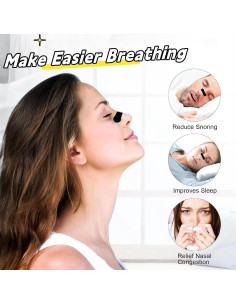 Tiras Nasales Antironquidos Honglinkai 30 Piezas Hipoalergénicas 2