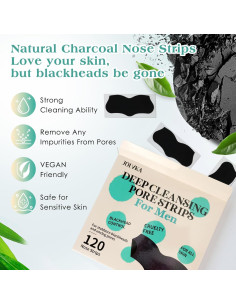 Tiras Nasales JOLVKA para Puntos Negros - 120 Tiras Carbón 2