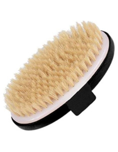 Cepillo Exfoliante Avilana Negro Ovalado con Cerdas Naturales