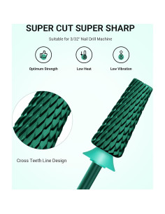 Brocas de Taladro de Uñas MelodySusie 5 en 1 Verde 2