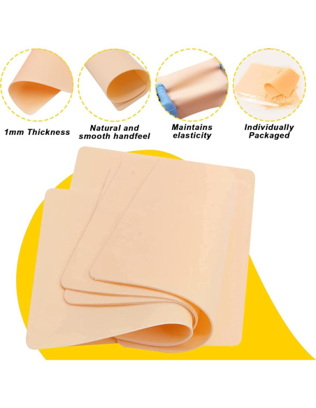 Piel de Práctica de Tatuaje Romlon 20Pcs 23x15cm Doble Cara