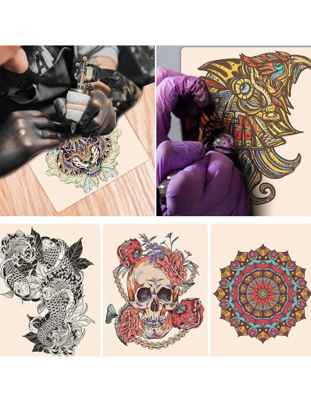 Piel de Práctica de Tatuaje Romlon 20Pcs 23x15cm Doble Cara