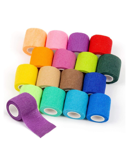 16 Rollos Envoltura Cohesiva BOGZON para Tatuajes 4,06cm x 4,57m