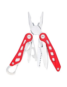 Multiherramienta 8-en-1 Amazon Basics Acero Inoxidable Roja