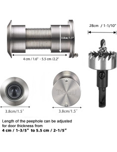 Mirilla de Puerta TOGU 3828 Bronce Extra Grande 220 2