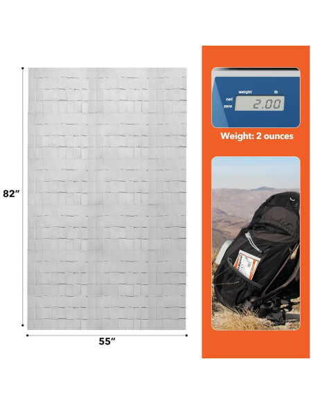 Paquete de 6 mantas de emergencia Frocopo Mylar 139.7x208.3cm Paquete de 6 mantas de emergencia Frocopo Mylar 139.7x208.3cm