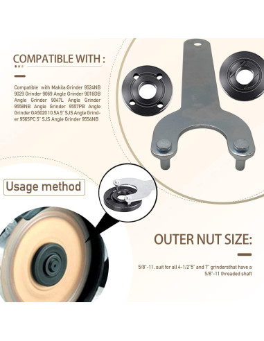 Llave de Ángulo CFWMXG 193465-4 para Amoladora 5/8"-11