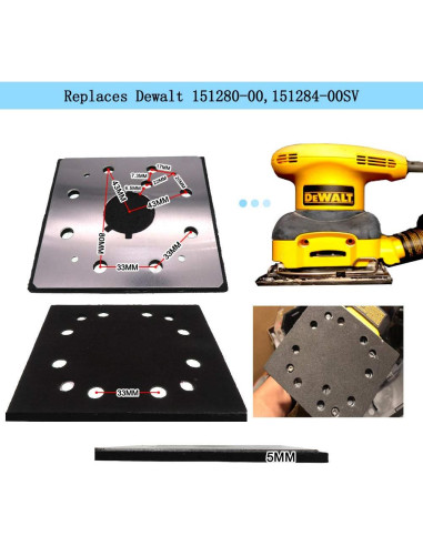 Pad de Lijado Taokyid 1/4 Hoja 8 Agujeros Compatible