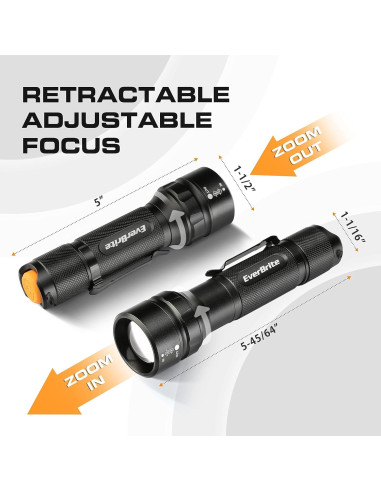 Linterna LED EverBrite 400 Lúmenes Zoomable IPX4 Camping