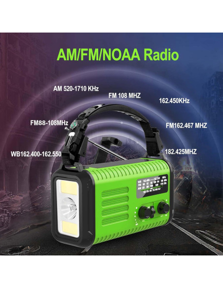 Radio Meteorológica Rckskaya NOAA con Cargador Solar y Linterna