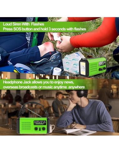 Radio Meteorológica Rckskaya NOAA con Cargador Solar y Linterna